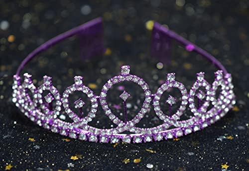 Feliz 40º aniversário Tiara e Sash Party Supplies 40 Fabulou Purple Glitter Setin Sash e Crystal