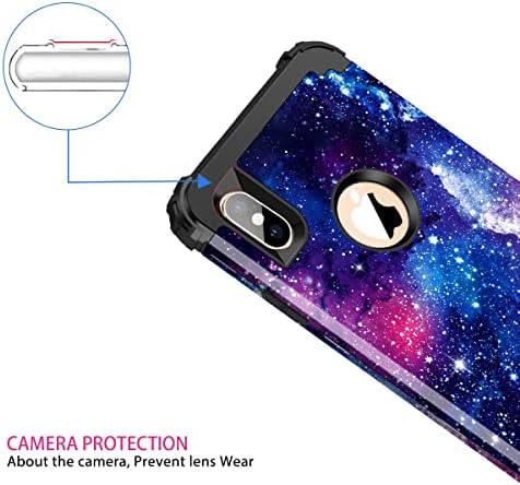 Rancase Compatível com a caixa do iPhone XS Max, brilhante na proteção de plástico rígido de três camadas de três