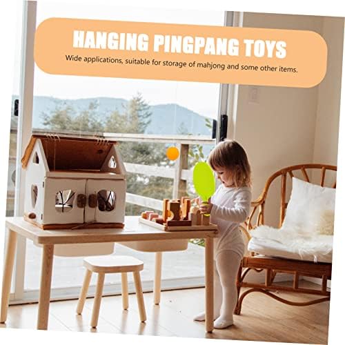Besportble 1 Set Poppets for Kids Indoor Toys Kids Educational Toys pendurando Kit Pingpang Pingpang Racket Toys