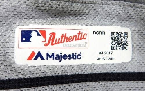 2017 Detroit Tigers Omar Infante 4 Jogo emitido Grey Jersey 46 DP39015 - Jerseys MLB usada para jogo MLB