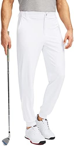 Calça de joggers de golfe masculino com 5 bolsos esbeltos para as calças de trabalho de vestuário de viagem