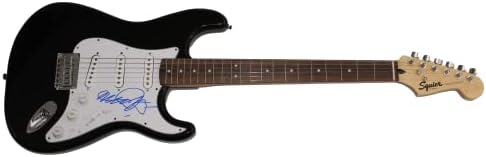 Michael J Fox assinou autógrafo em tamanho grande Black Fender Stratocaster Electric Guitar A W/ James