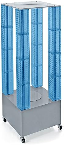 Azar exibe 700228-Blu 20 W x 64 h x 20 D Multi-Tower Pegboard Piso Display em azul translúcido