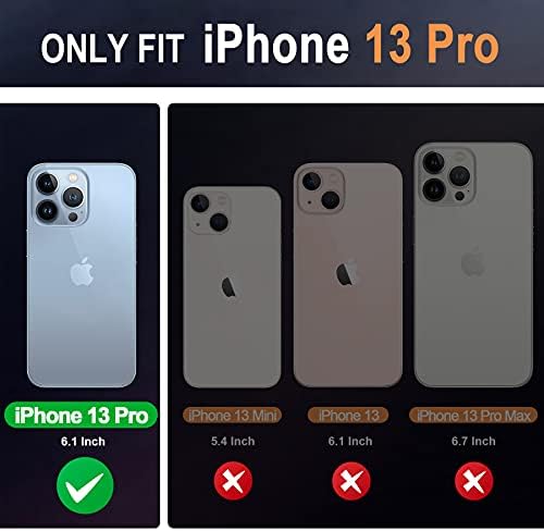 Caixa de Shieldon para iPhone 13 Pro 6.1 , capa de proteção contra queda anti-arranhão transparente com [protetor