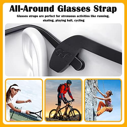 Marshoho Glasses Strap Sports, retenção de óculos de cinta de silicone anti-deslizamento, portador