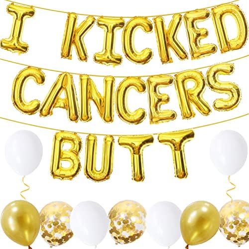 Tihuprly Cancer Survivor Party Decorações do câncer Partido livre Batida de festa de câncer Decoração de câncer
