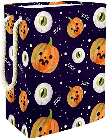 Incomer Halloween Pumpkin & Eye Ball Padrão-01 Lavanderia grande cesto de roupas prejudiciais à prova