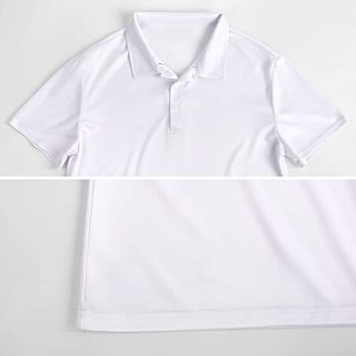 Baikutouan Smart Golden Retriever Men's Golf Polo-Shirt Sleeve Jersey Tees Casual Tennis Tops