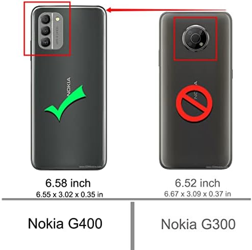 Osophter for Nokia G400 5G CASO, NOKIA G400 CASE COM 2PCS SLEAT SCREEN Protetor-Absorção de Absorção