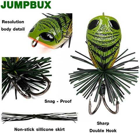 Weebass Lure - Jumpbux 45mm/9g Lure Topwater, isca popper, jumper/jumpfrog, esgotamento vibração real