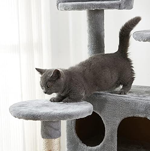 Árvore de gato, 52,76 polegadas de gato Torre com sisal Scratching Board, condomínio de gato de vários
