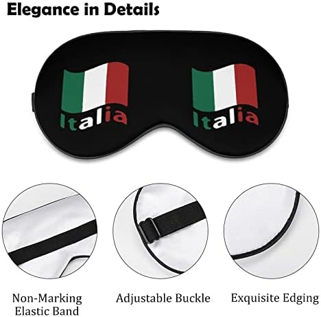 Bandeira italiana máscara macia máscara de sombra eficaz máscara de sono conforto