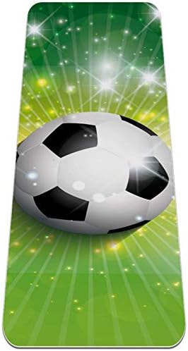 Leveis Yoga Mat Football Soccer de futebol verde brilhante
