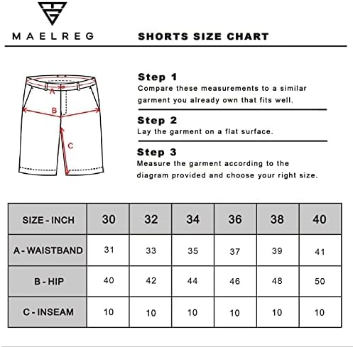 Shorts de golfe masculinos seco rápido de 10 '' Casual cintura esticada front llow Flex Hybrid Mens shorts
