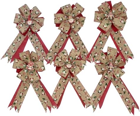 MILO & BATA 6 Gnomos arcos decorativos de árvores, grinalda de Natal e guirlanda, ótimos para presentes