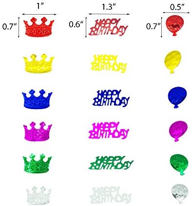Feliz Aniversário Confeti-Foil Sprinkles lantejoulas de aniversário multicolor