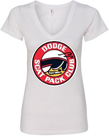 Dodge Scat Pack Club Camiseta em V Feminino V-Shirt 1970 Dodge Club Logo