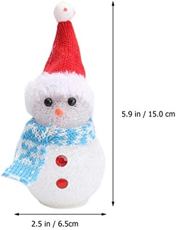 Toyandona 2pcs LED Snowman decoração Mini luzes iluminadas para o quarto da sala de estar de Natal Bolsa