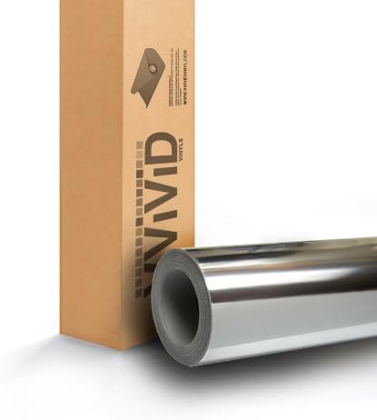 VVivid Silver Mirror Chrome Vinil Wrap Auto-adesivo Decalque de filme de liberação de ar e 3mil livre