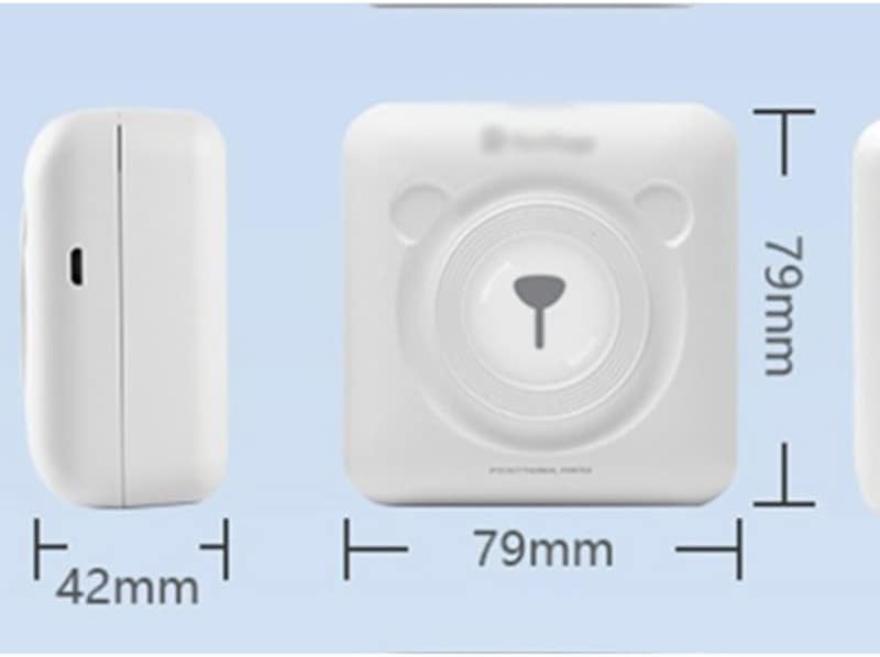 FZZDP Mini Photo Térmica Impressora Portátil Pocket Mobile 58mm Impressora de etiqueta de adesivo para o escritório