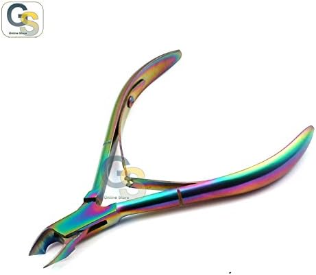 G.S Multi Titanium Color Rainbow Cutticle Profissional Cutícula de aço inoxidável Cuttícula de aço inoxidável