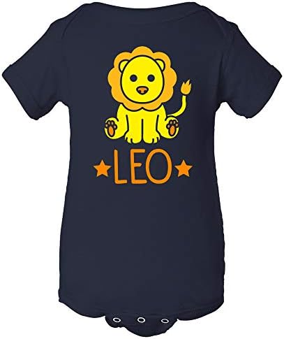 Astrologia de desenho animado Leo - The Lion Birthday Horoscope Bodysuit infantil Creeper