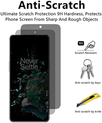 Protetor de tela de privacidade VIESUP para OnePlus 10T 6.7 -2 Pacote anti-esppy Alta sensibilidade