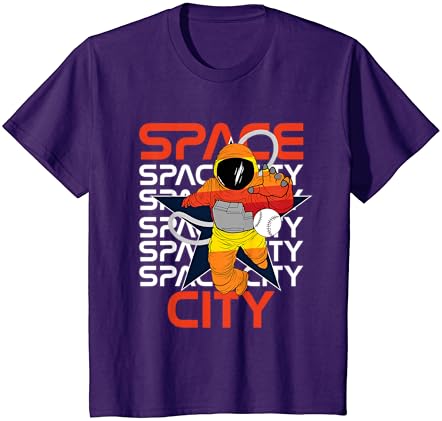 H-Town Houston Space City Vintage Baseball Astronauta T-shirt