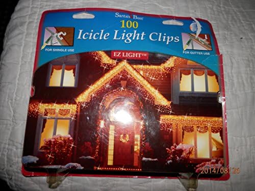 Christmas Icicle Light Clips Light clipes Gutter Golda 100 clipes em pkg