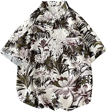 Camisas havaianas de senhoras Botão de verão Down Drop ombro de manga curta Caminhada Hawaii Floral Holiday