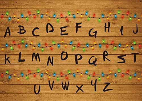 INRUI Stranger Series Theme Photography Beddrop Alphabet Wood Wood colorido String de aniversário Decorações