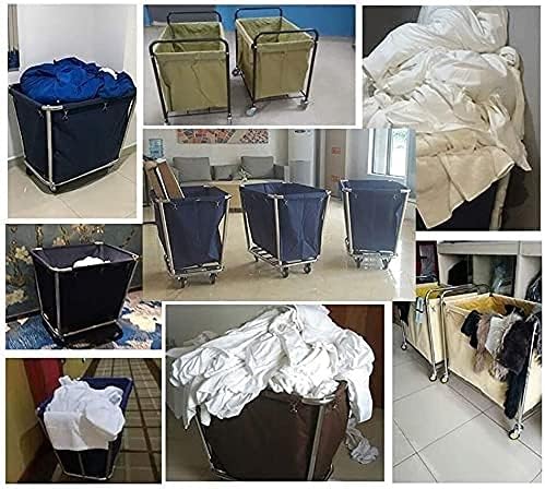 Carrinho de lavanderia Gaoxin Sacos de carrinho de carrinho de lavanderia removíveis com cesta de