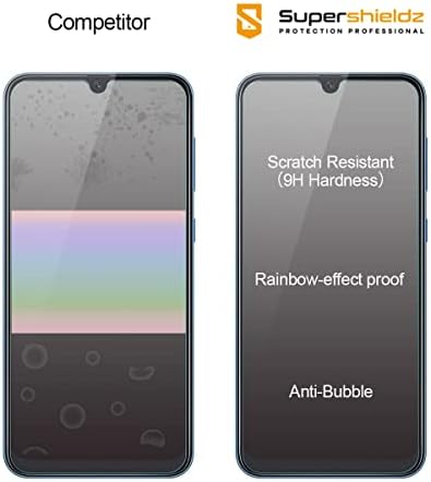 Supershieldz projetado para o protetor de tela de vidro temperado Samsung Galaxy A30, anti -scratch, sem