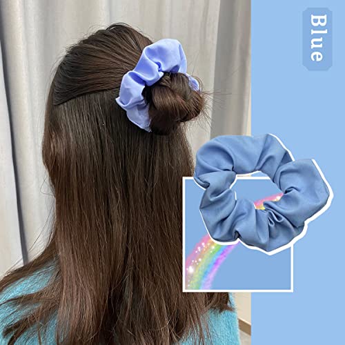 TIY Dye Hair Scrunchies Elastics Hair Ties Gradiente Acessórios para cabelos azuis para mulheres meninas