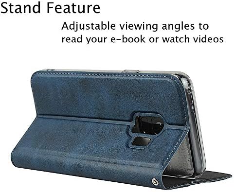 Caso de couro Zouzt para Samsung Galaxy S9 Carteira Magnética Capa Livro do Livro do Livro CA Com