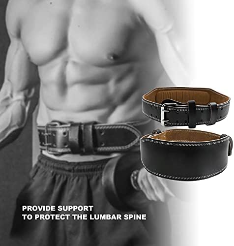 Cinturão de levantamento de peso de couro para homens e mulheres, suporte de costas lombares acolchoadas