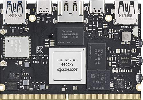 Computador Khadas Edge Pro Single Board com RockChip RK3399 SBC HEXA-CORE SBC, WIFI AP6398S,