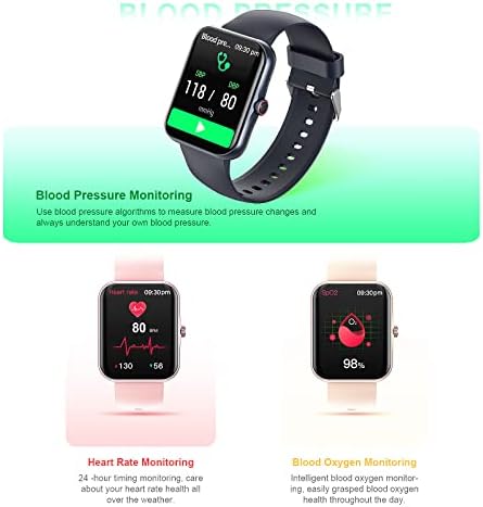 Relógio inteligente de 1,85 polegada, relógios inteligentes de rastreador de fitness para telefones Android/iOS,