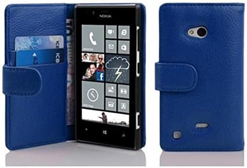 Caso Cadorabo Book Compatível com Nokia Lumia 720 em azul marinho - com função de suporte e slot de cartão