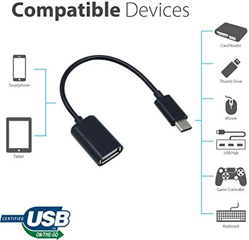Adaptador OTG USB-C 3.0 Compatível com seu LG 17Z990-R.AAS7U1 para funções de uso rápido, verificado