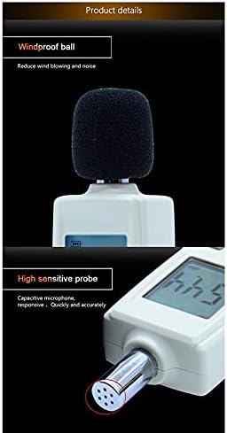 ZLXDP Testador de ruído do medidor de nível de som digital 30-130dB na tela Decibels LCD com precisão da luz de
