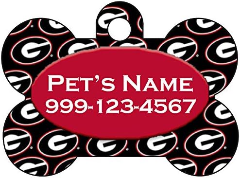 Georgia Bulldogs oficialmente licenciou a etiqueta de cachorro de animais de estimação | Vermelho e preto