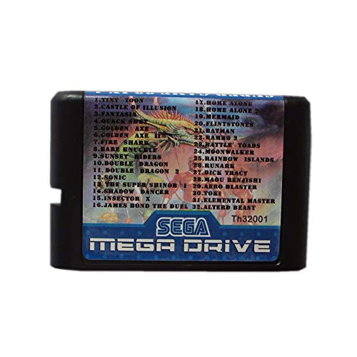 Super Game 32 em 1 Cartão de jogo MD de 16 bits para Sega Mega Drive para Genesis-Euro Shell