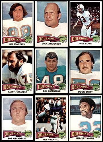 1975 Topps Miami Dolphins Team Set Miami Dolphins VG+ Dolphins