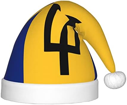 Cxxyjyj Bandeira de Barbados Santa Hat para crianças Chapéus de Natal Chapé