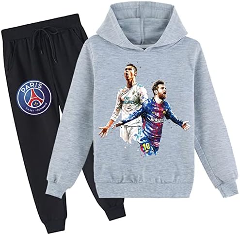 Zapion Kids Cristiano Ronaldo Hoodies Lionel Messi Sweatshirts and Sweetpantes Define o rastreamento de