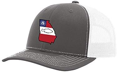 É tudo sobre a bandeira do sul encheu o estado da Geórgia com chapéu de caminhão de malha de peixe