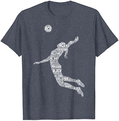 T-shirt de jogador de jovens de garotas adolescentes de vôlei