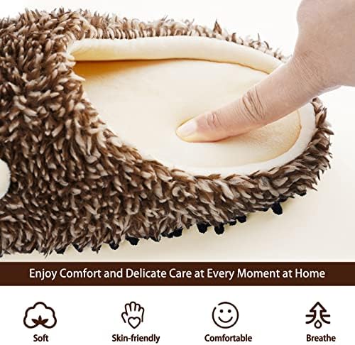 Liitton Cartoon Hedgehog Microfiber chinelos laváveis ​​chinelos laváveis ​​para pó de piso e cabelos