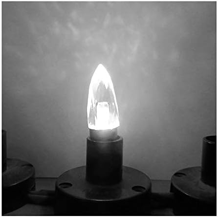 MAOTOPCOM 3W E12 Candelabra lâmpada LED Mini-lâmpadas de cristal- 1 Cob1505 300lm Luz do dia Branco Bulbo
